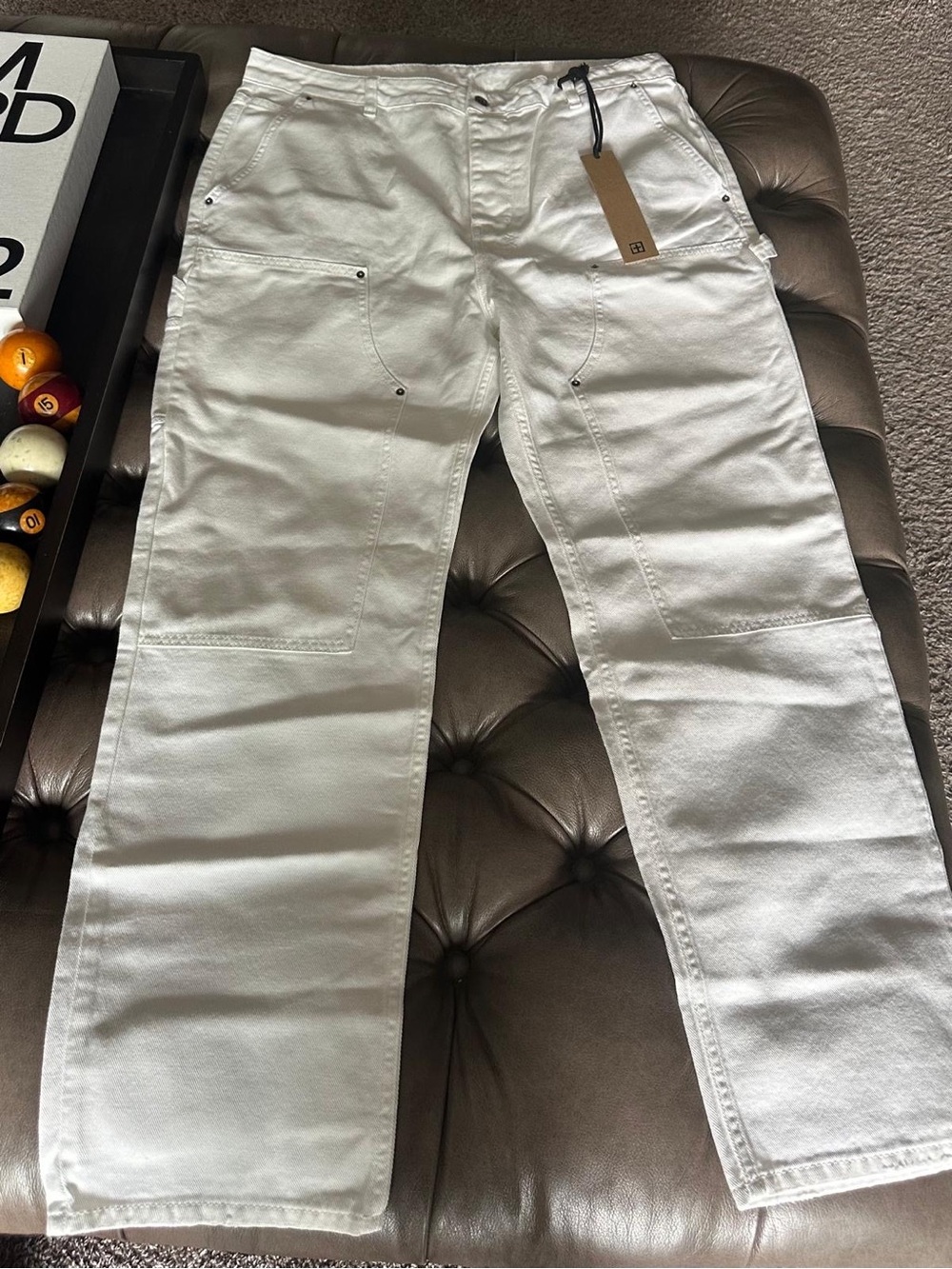 Ksubi White Straight-Leg Utility Pants